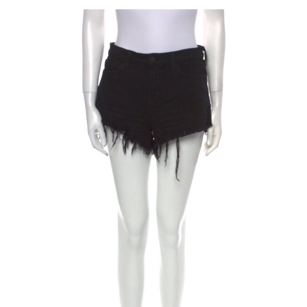 L'AGENCE Black Jean Shorts High-Waisted Casual